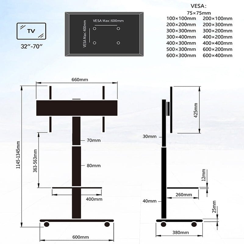 Stellar TV Floor Stand – 5