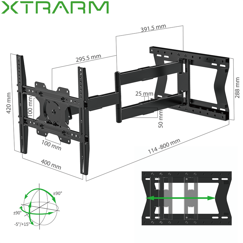 Tantal 80 cm Flex TV Wall Mount – 6