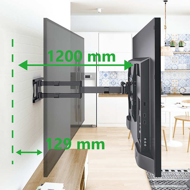 Cratos 120 cm Double Rotate VESA 600 TV Mount – 6